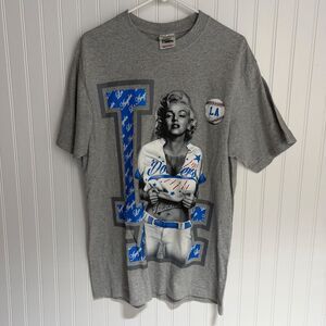 LOS ANGELES T-shirt LA Mens Large Shaka Wear Baseball‎ Marilyn Monroe Tee